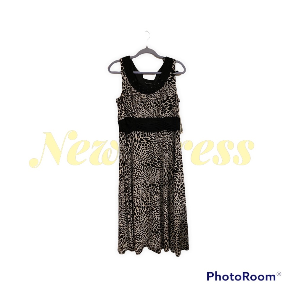 Perceptions New York black and white print dress Sz 16